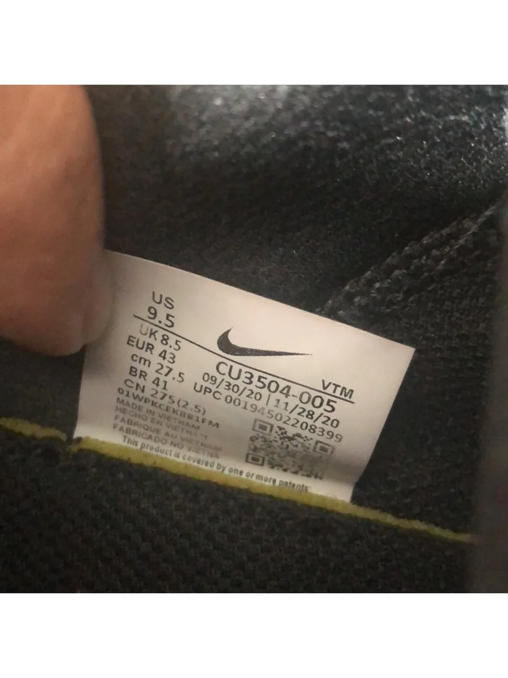 Black Nike Renew Running Shoes - Back View